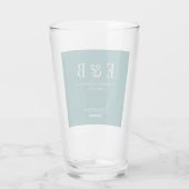 Monogram Wedding Trauzeuge Geschenk Personalisiert Glas (Rückseite)