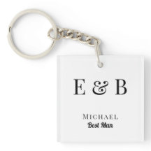 Monogram Wedding Trauzeuge Gift Personalisiert Bla