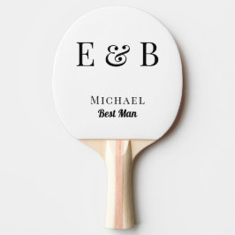 Monogram Wedding Trauzeuge Gift Personalisiert Bla Tischtennis Schläger