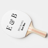Monogram Wedding Trauzeuge Gift Personalisiert Bla Tischtennis Schläger (Seitenansicht)