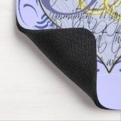 Monogram Wedding Vow Heart Mousepad (Ecke)