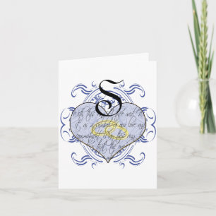 Monogram Wedding Vow Herzlichen Dank Dankeskarte