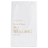 Monogram Wedding Welcome/Danke Kleine Geschenktüte (Vorderseite)