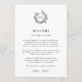 Monogram Wedding Welcome Insert with Program Dankeskarte (Vorderseite)