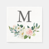 Monogram Wedkin Napkin Cocktail Napkin Serviette (Vorderseite)