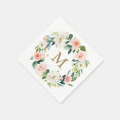 Monogram Wedkin Napkin Cocktail Napkin Serviette (Ecke)