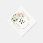 Monogram Wedkin Napkin Cocktail Napkins Serviette (Ecke)