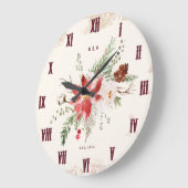 Monogram Weihnachtsgeschenk Rustikale Weihnachten Große Wanduhr (Winkel)