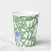 Monogram Weihnachtsschmuck Engagement Party Pappbecher (Rechts)