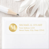 Monogram, weiß und Gold elegant (Insitu)