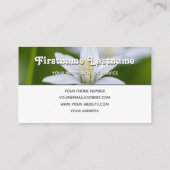 Monogram-weiße Blume florfarbene, elegante Dreieck Visitenkarte (Rückseite)