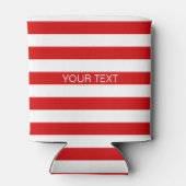 Monogram, weißer, horizontaler Preppy-Strip Dosenkühler (Rückseite)