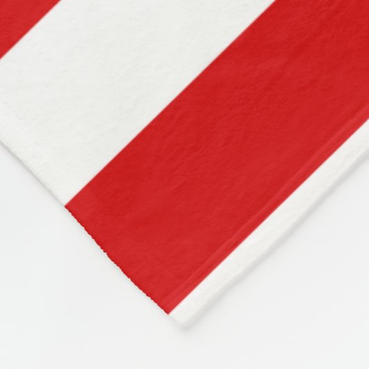 Monogram, weißer, horizontaler Preppy-Strip Fleecedecke (Ecke)