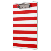 Monogram, weißer, horizontaler Preppy-Strip Klemmbrett (Links)