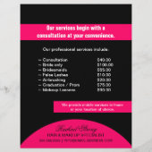 Monogram-Werbung für Hair und Makeup Artist Flyer (Hinten)