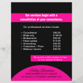 Monogram-Werbung für Hair und Makeup Artist Flyer (Hinten)