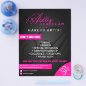 Monogram-Werbung für Hair und Makeup Artist Flyer (Einzeln)
