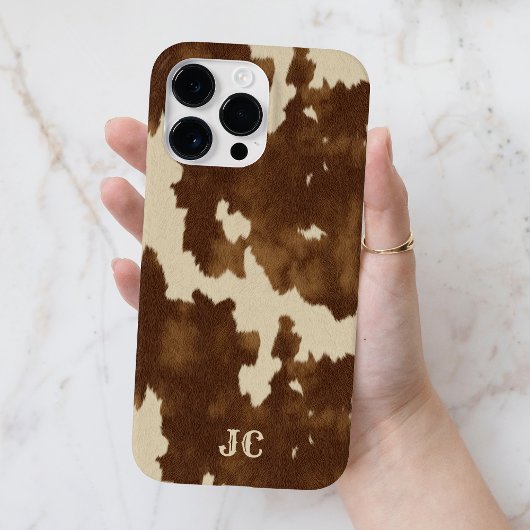 Monogram Western Country Modern Brown Cowgirl Case-Mate iPhone Hülle