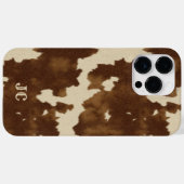 Monogram Western Country Modern Brown Cowgirl Case-Mate iPhone Hülle (Rückseite (Horizontal))