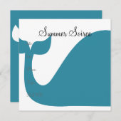 Monogram Whale Einladung (Vorne/Hinten)