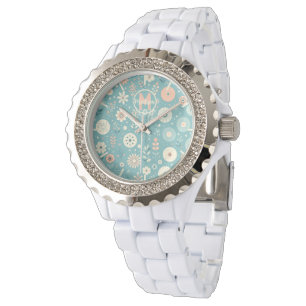 Monogram Whimsical Blogs Armbanduhr
