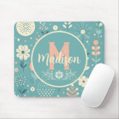 Monogram Whimsical Blogs Mousepad (Mit Mouse)