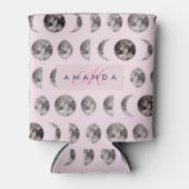 Monogram Whimsical Dreamy Moon Phases Dosenkühler (Vorderseite)