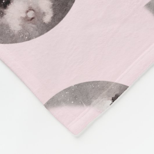 Monogram Whimsical Dreamy Moon Phases Fleecedecke (Ecke)