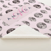 Monogram Whimsical Dreamy Moon Phases Sherpadecke (3/4)