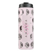 Monogram Whimsical Dreamy Moon Phases Thermosbecher (Vorderseite)