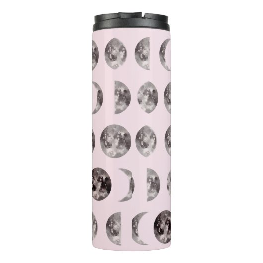 Monogram Whimsical Dreamy Moon Phases Thermosbecher (Rückseite)