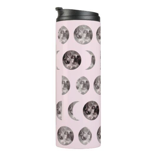 Monogram Whimsical Dreamy Moon Phases Thermosbecher (Nach rechts gedreht)