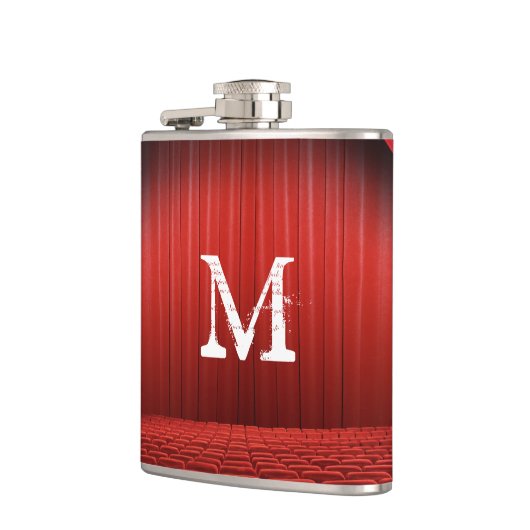 Monogram Whiskey Flask Red Vorhang Theater Flachmann (Links)