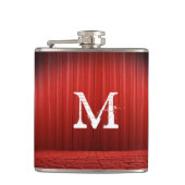 Monogram Whiskey Flask Red Vorhang Theater Flachmann (Vorderseite)