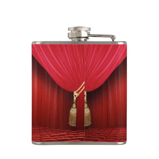 Monogram Whiskey Flask Red Vorhang Theater Flachmann (Rückseite)