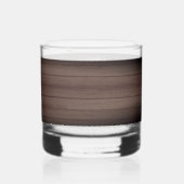 Monogram Whiskey Glass Rustikales Holz Whiskyglas (Rückseite)