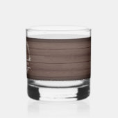 Monogram Whiskey Glass Rustikales Holz Whiskyglas (Links)