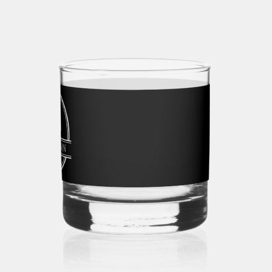 Monogram Whiskey Glass Schwarz/Weiß Whiskyglas (Links)