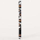 Monogram White and Gold Foil Cheetah Pattern Case-Mate iPhone Hülle (Hinten/Rechts)