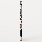 Monogram White and Gold Foil Cheetah Pattern Case-Mate iPhone Hülle (Hinten/Links)