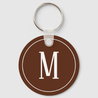 Monogram White auf dem braunen Schlüsselanhänger