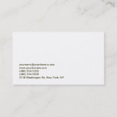 Monogram White Beige Makeup Artist Business Card Visitenkarte (Rückseite)