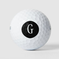 Monogram White Black Golf Balls