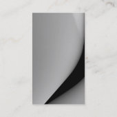 Monogram White Black Gray Schlichte Visitenkarte (Rückseite)