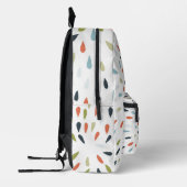Monogram White Blue Green Orange Drop Pattern Bedruckter Rucksack (Links)