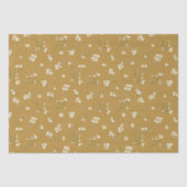 Monogram White Daisy Blume Floral Pattern Seidenpapier (Vorderseite)