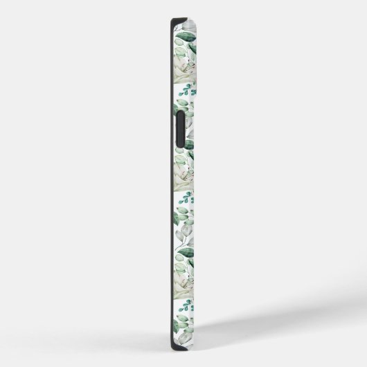 Monogram White Floral Blume Greenery Eukalyptus Case-Mate iPhone Hülle (Rückseite / Rechts)