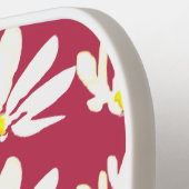 Monogram White Floral Daisy Pickleball Paddle (Linke Seite)