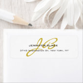 Monogram White Gold Color Schlicht Modern Minimali (Insitu)