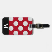 Monogram White Golf Balls, Dunkelrot Gepäckanhänger (Vorderseite horizontal)